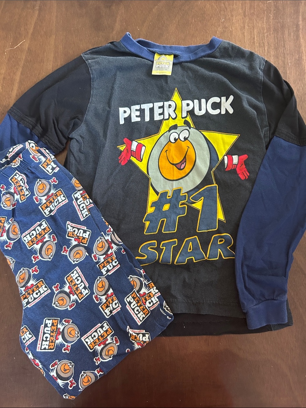Kids' Navy & Black #1 Star Pajama Set